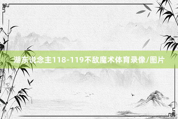 湖东说念主118-119不敌魔术体育录像/图片