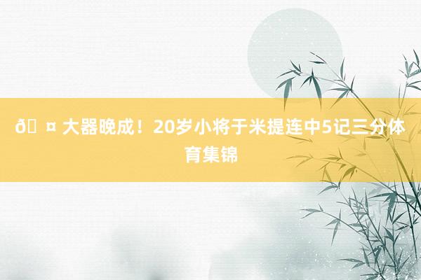 🤠大器晚成！20岁小将于米提连中5记三分体育集锦
