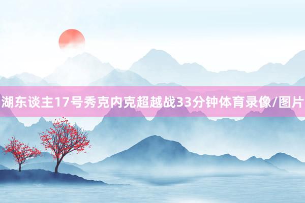 湖东谈主17号秀克内克超越战33分钟体育录像/图片