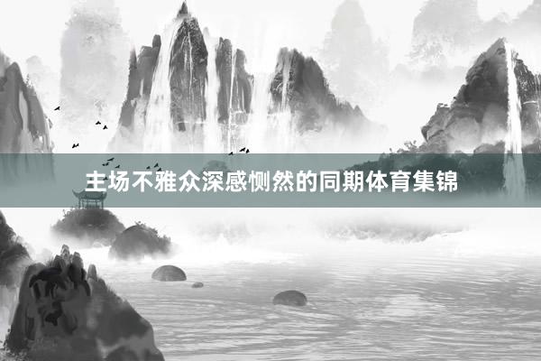 主场不雅众深感恻然的同期体育集锦