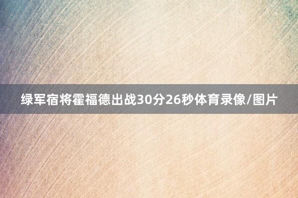 绿军宿将霍福德出战30分26秒体育录像/图片