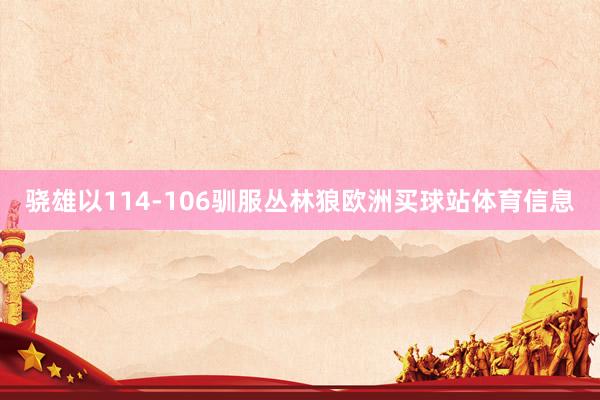 骁雄以114-106驯服丛林狼欧洲买球站体育信息