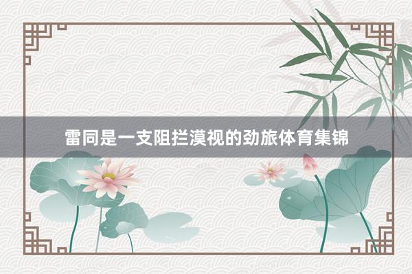 雷同是一支阻拦漠视的劲旅体育集锦