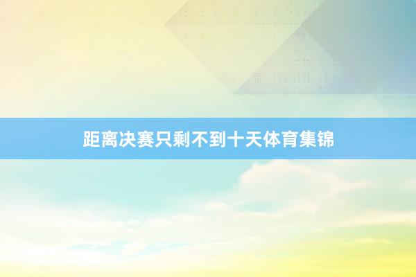 距离决赛只剩不到十天体育集锦
