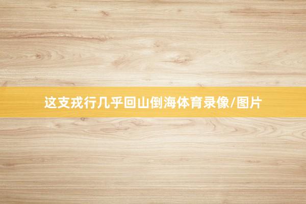 这支戎行几乎回山倒海体育录像/图片