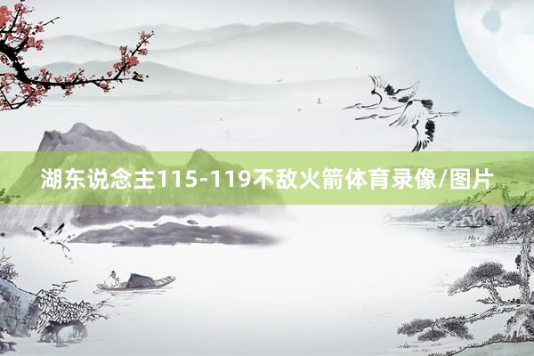 湖东说念主115-119不敌火箭体育录像/图片