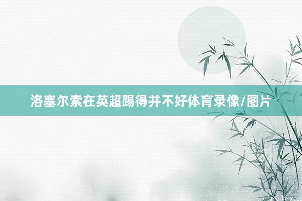 洛塞尔索在英超踢得并不好体育录像/图片