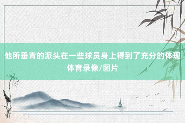 他所垂青的派头在一些球员身上得到了充分的体现体育录像/图片