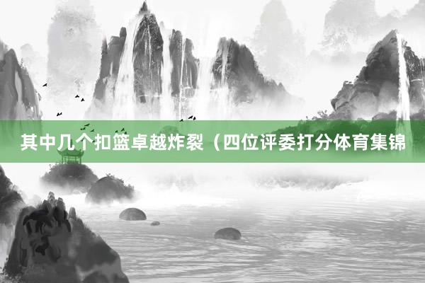 其中几个扣篮卓越炸裂（四位评委打分体育集锦