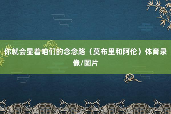 你就会显着咱们的念念路（莫布里和阿伦）体育录像/图片