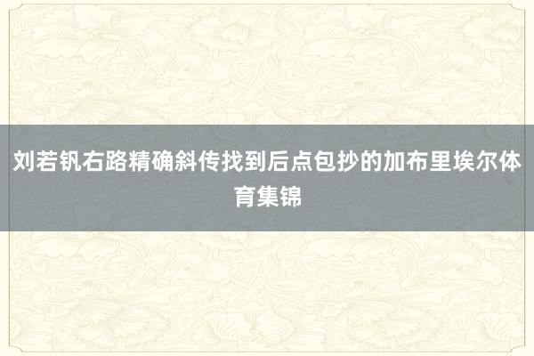 刘若钒右路精确斜传找到后点包抄的加布里埃尔体育集锦
