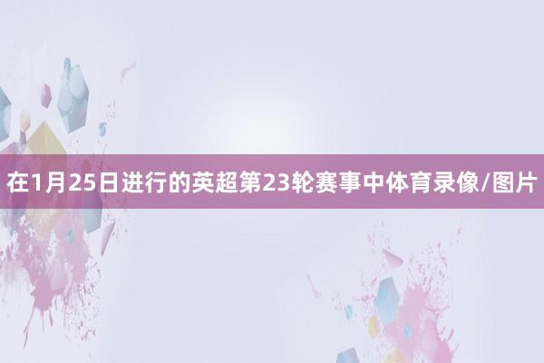 在1月25日进行的英超第23轮赛事中体育录像/图片