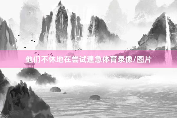 他们不休地在尝试遑急体育录像/图片