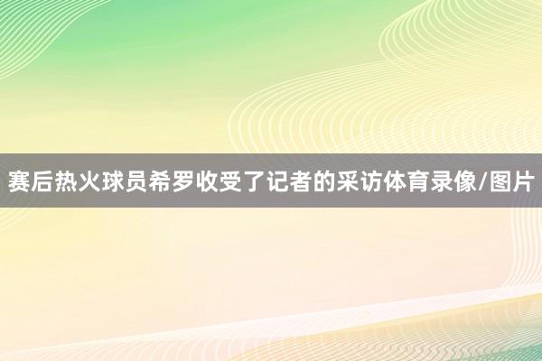 赛后热火球员希罗收受了记者的采访体育录像/图片