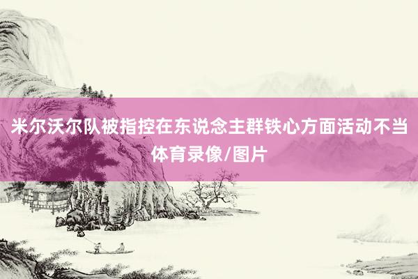 米尔沃尔队被指控在东说念主群铁心方面活动不当体育录像/图片