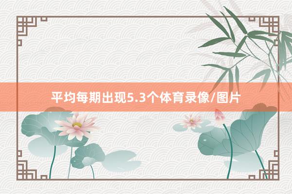 平均每期出现5.3个体育录像/图片