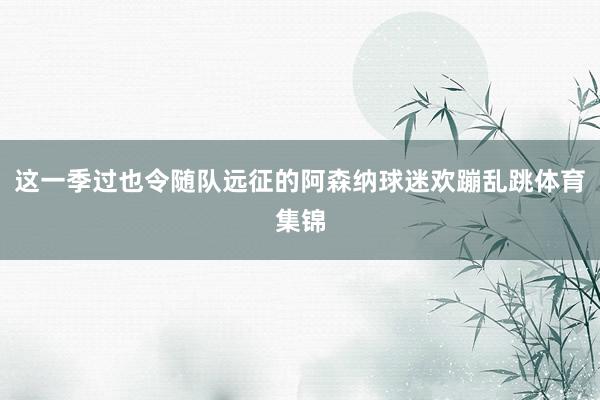 这一季过也令随队远征的阿森纳球迷欢蹦乱跳体育集锦