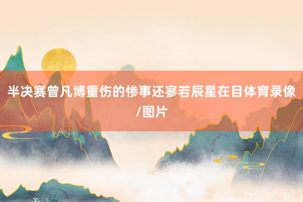 半决赛曾凡博重伤的惨事还寥若辰星在目体育录像/图片
