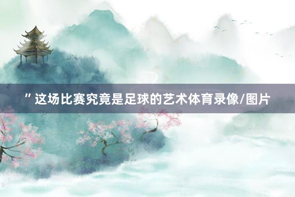 ”这场比赛究竟是足球的艺术体育录像/图片