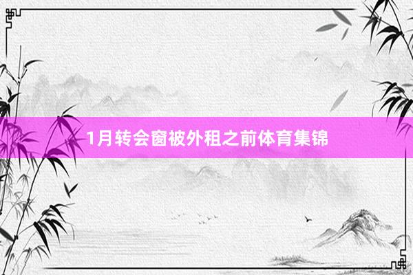 1月转会窗被外租之前体育集锦
