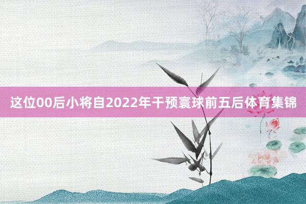 这位00后小将自2022年干预寰球前五后体育集锦