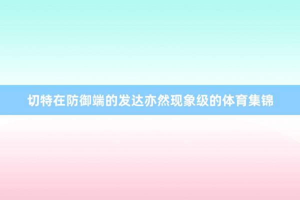 切特在防御端的发达亦然现象级的体育集锦
