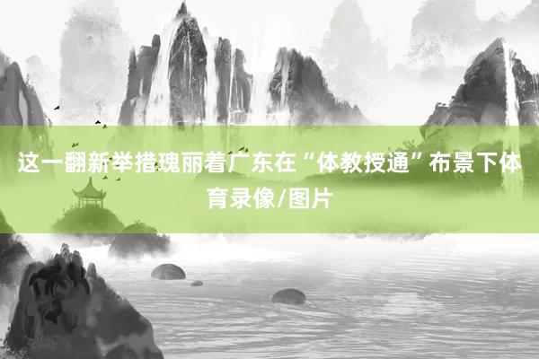 这一翻新举措瑰丽着广东在“体教授通”布景下体育录像/图片