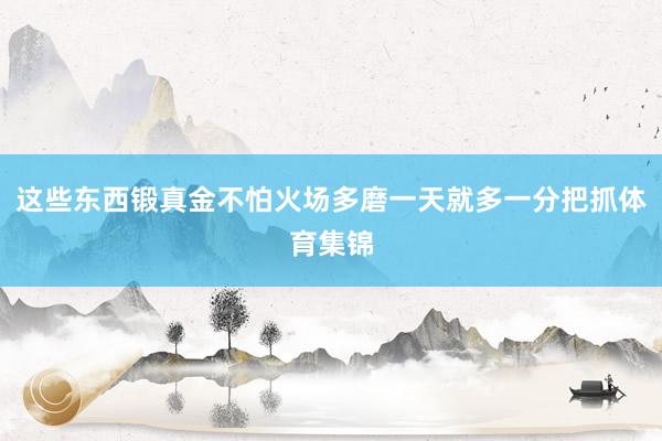 这些东西锻真金不怕火场多磨一天就多一分把抓体育集锦