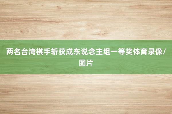两名台湾棋手斩获成东说念主组一等奖体育录像/图片