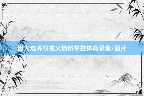 因为选秀权被火箭所掌控体育录像/图片