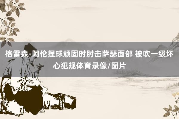 格雷森-阿伦捏球顽固时肘击萨瑟面部 被吹一级坏心犯规体育录像/图片