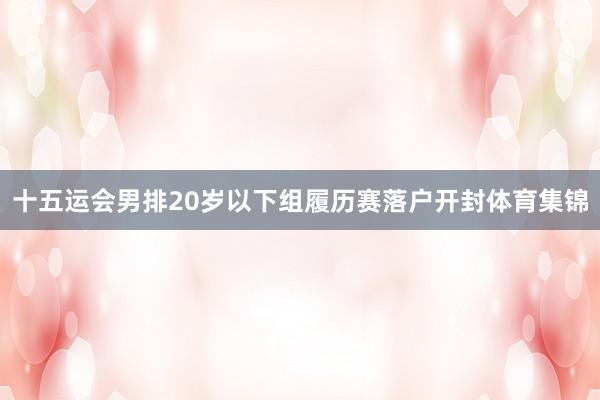 十五运会男排20岁以下组履历赛落户开封体育集锦