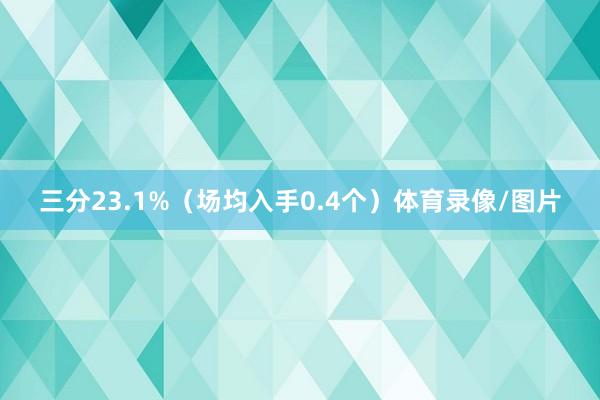 三分23.1%(场均入手0.4个)体育录像/图片