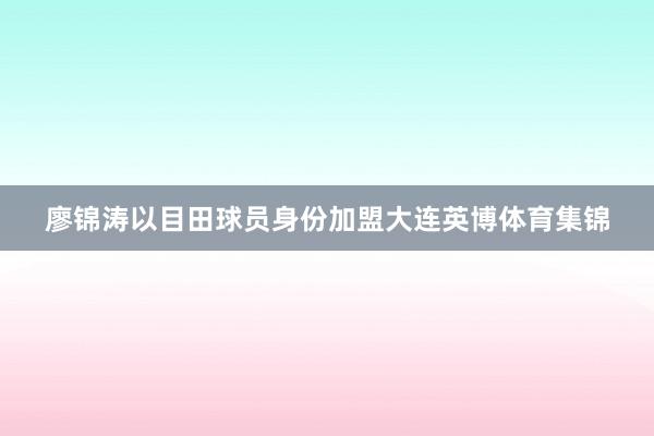 廖锦涛以目田球员身份加盟大连英博体育集锦
