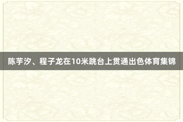 陈芋汐、程子龙在10米跳台上贯通出色体育集锦