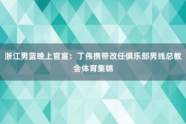 浙江男篮晚上官宣:丁伟携带改任俱乐部男线总教会体育集锦