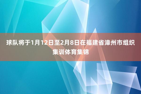 球队将于1月12日至2月8日在福建省漳州市组织集训体育集锦