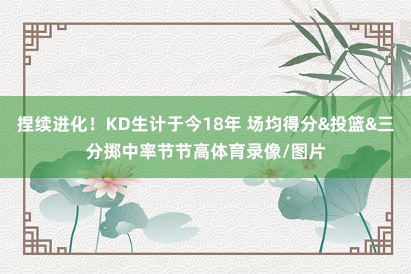 捏续进化！KD生计于今18年 场均得分&投篮&三分掷中率节节高体育录像/图片