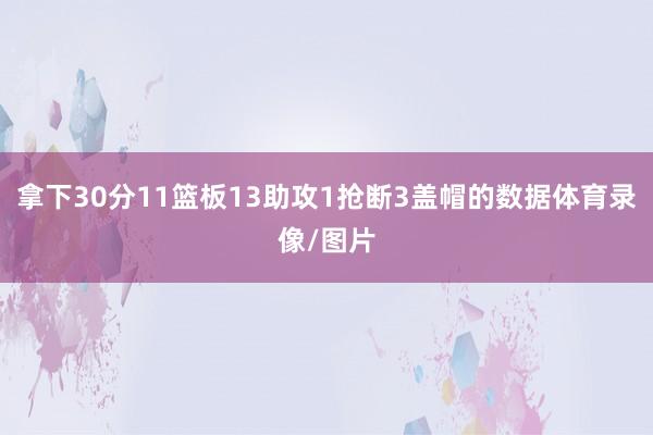 拿下30分11篮板13助攻1抢断3盖帽的数据体育录像/图片