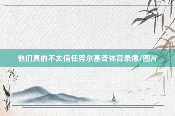 他们真的不太信任努尔基奇体育录像/图片