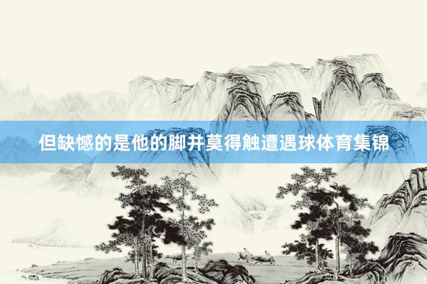 但缺憾的是他的脚并莫得触遭遇球体育集锦