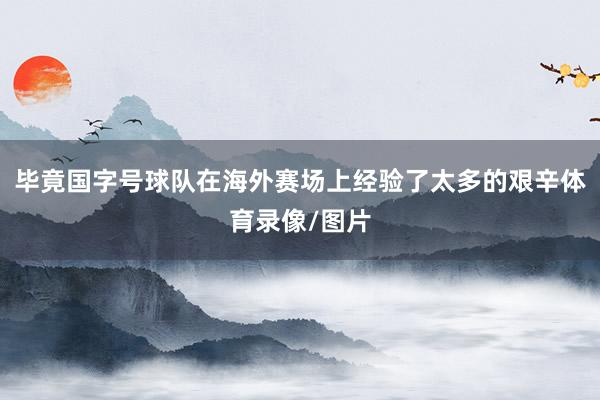毕竟国字号球队在海外赛场上经验了太多的艰辛体育录像/图片