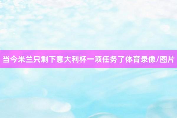 当今米兰只剩下意大利杯一项任务了体育录像/图片
