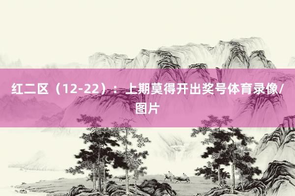 红二区（12-22）：上期莫得开出奖号体育录像/图片