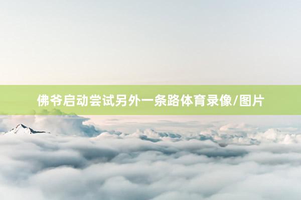 佛爷启动尝试另外一条路体育录像/图片