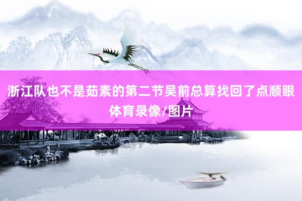 浙江队也不是茹素的第二节吴前总算找回了点顺眼体育录像/图片