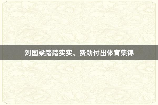刘国梁踏踏实实、费劲付出体育集锦