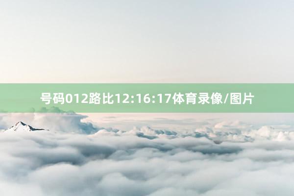 号码012路比12:16:17体育录像/图片