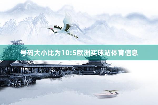 号码大小比为10:5欧洲买球站体育信息