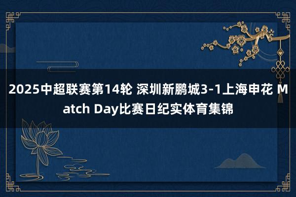 2025中超联赛第14轮 深圳新鹏城3-1上海申花 Match Day比赛日纪实体育集锦